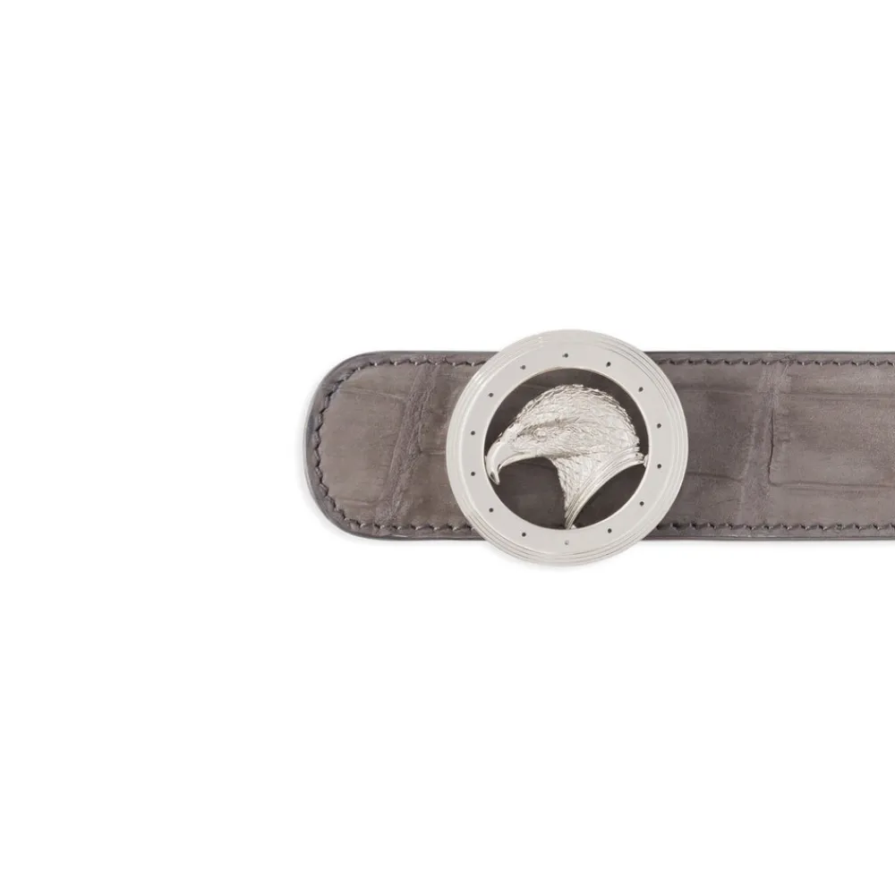 Store Handmade Nubuck Crocodile Leather Belt Belts