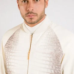 Best Himalaya Crocodile And Nappa Leather Blouson Mens Outerwear