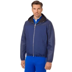 Best Sale Hooded Blouson With Lambskin Leather Inserts Mens Last Sizes