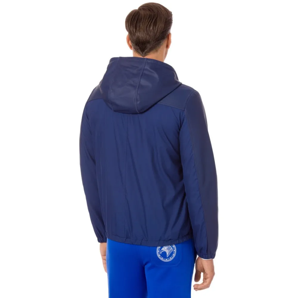 Best Sale Hooded Blouson With Lambskin Leather Inserts Mens Last Sizes