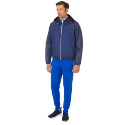 Best Sale Hooded Blouson With Lambskin Leather Inserts Mens Last Sizes