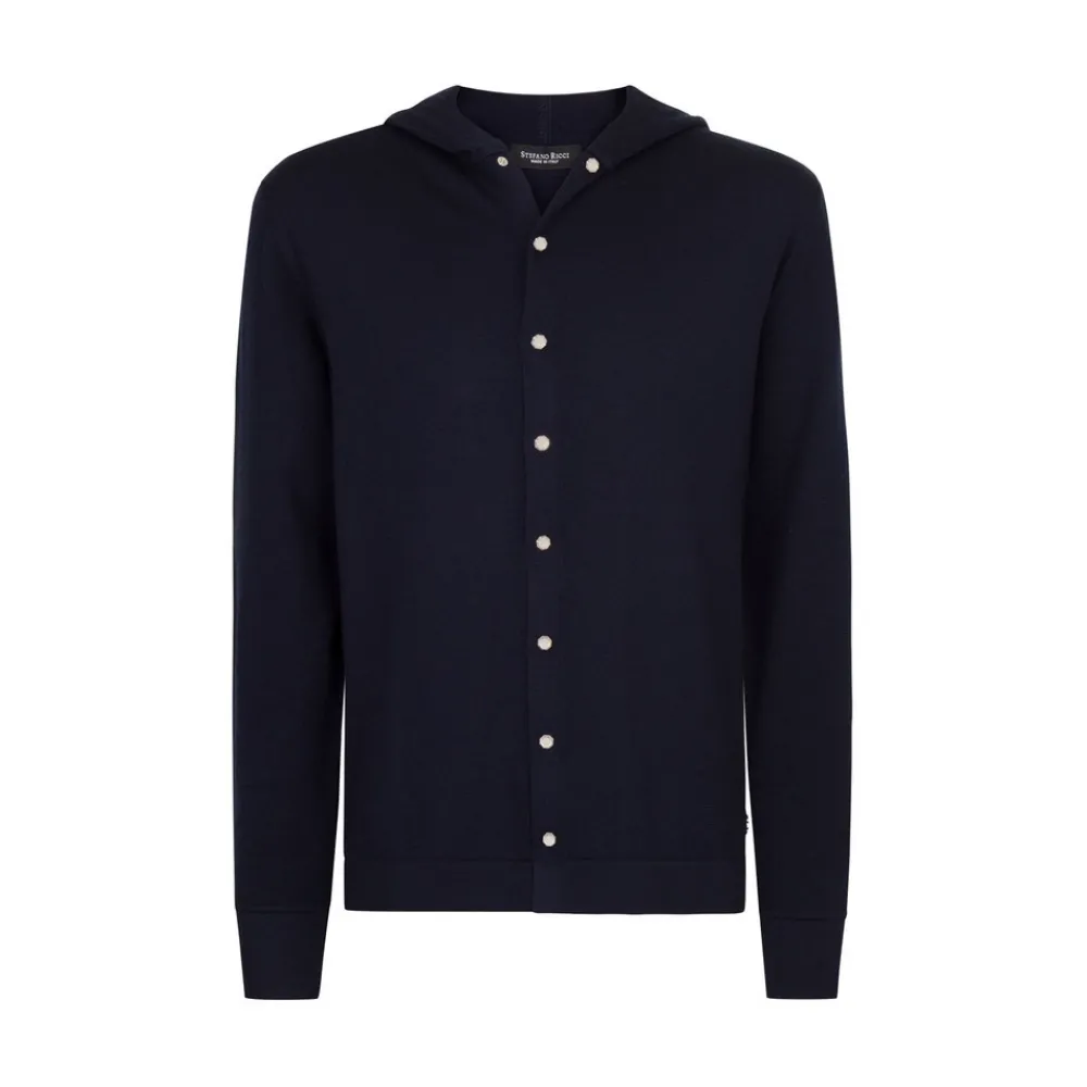 Sale Hooded Cashmere And Silk Cardigan Mens Knitwear