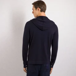 Sale Hooded Cashmere And Silk Cardigan Mens Knitwear