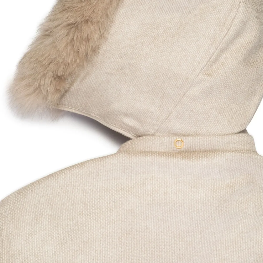 Flash Sale Hooded Down And Fox Fur Jacket Mens Outerwear