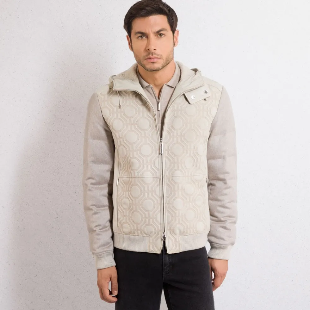 Fashion Hooded Down And Shearling Blouson Mens Outerwear