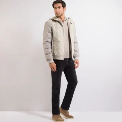 Fashion Hooded Down And Shearling Blouson Mens Outerwear