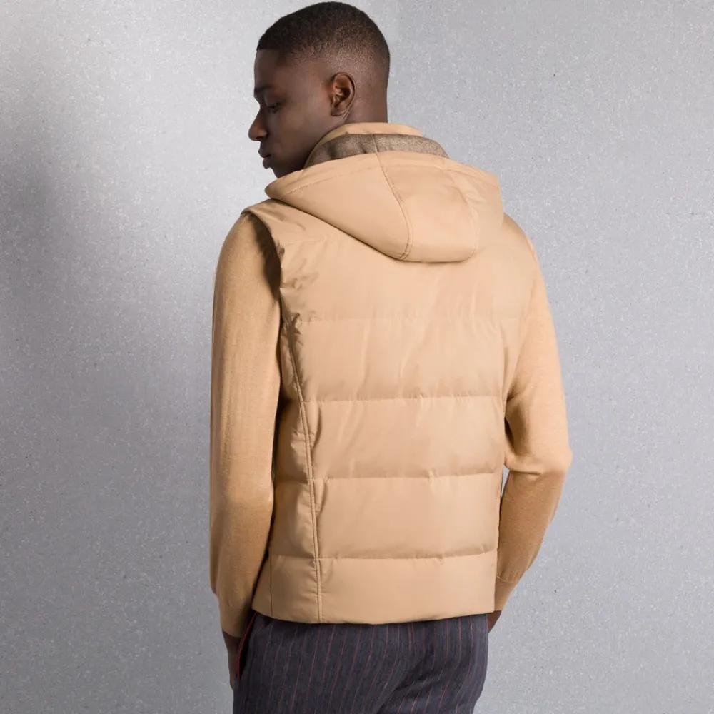 Outlet Hooded Gilet Mens Outerwear