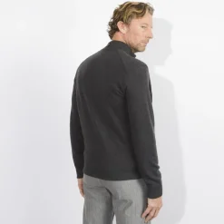 New Knit Blouson With Crocodile Leather Inserts Mens Knitwear