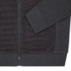 New Knit Blouson With Crocodile Leather Inserts Mens Knitwear