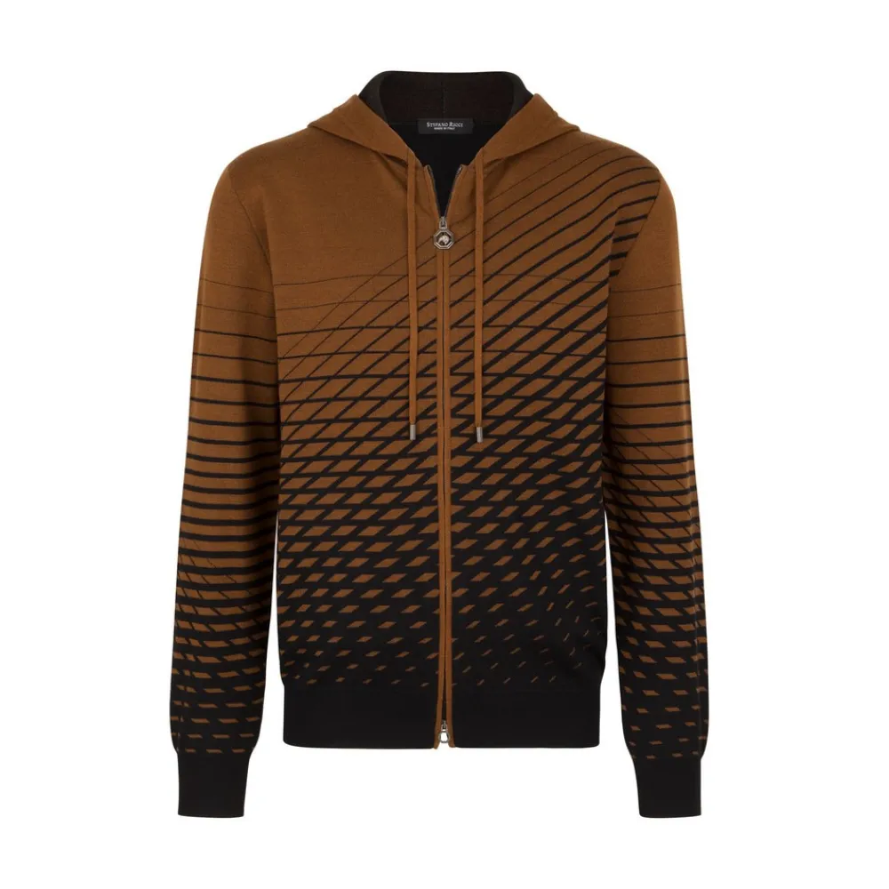 Fashion Knit Hooded Jogging Blouson Mens Jogging Suits