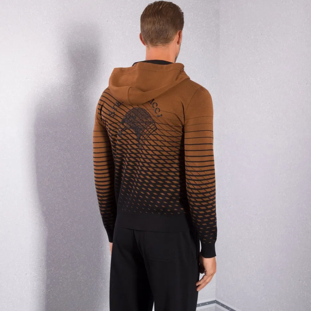 Fashion Knit Hooded Jogging Blouson Mens Jogging Suits