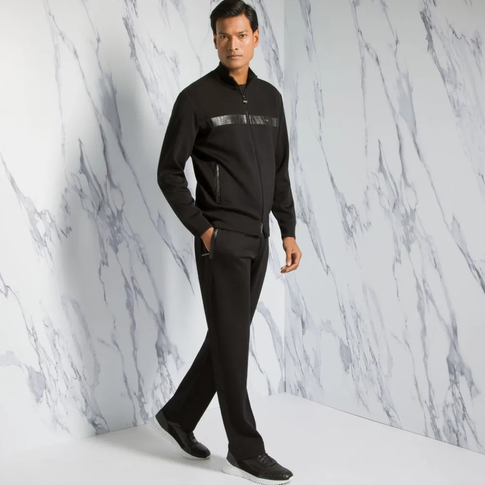 Fashion Knit Jogging Suit Blouson Mens Jogging Suits