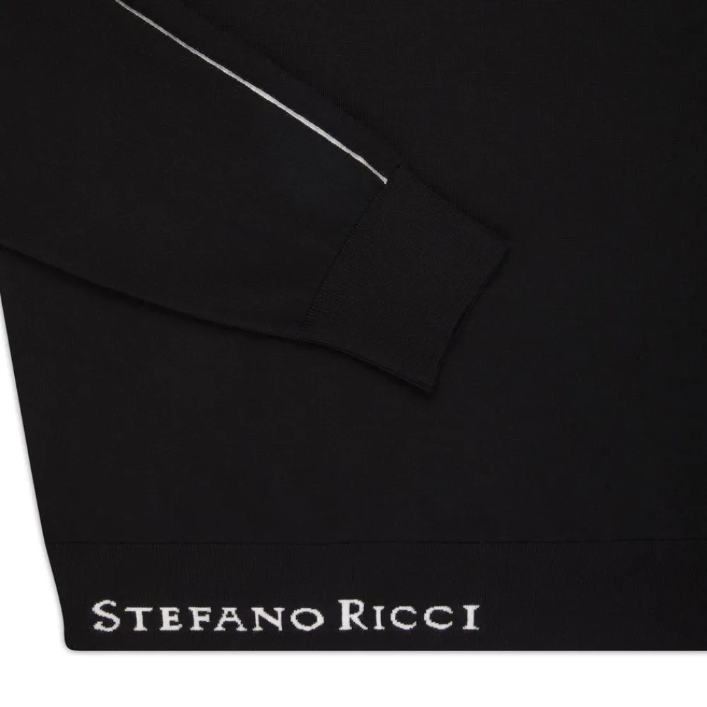 Best Sale Knit Long Sleeve Zip Polo Mens Knitwear