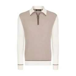 Outlet Knit Long Sleeve Zip Polo Mens Knitwear