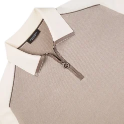 Outlet Knit Long Sleeve Zip Polo Mens Knitwear
