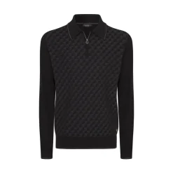 Best Knit Long Sleeve Zip Polo Mens Knitwear