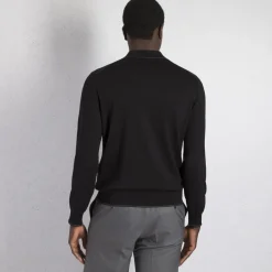 Best Knit Long Sleeve Zip Polo Mens Knitwear