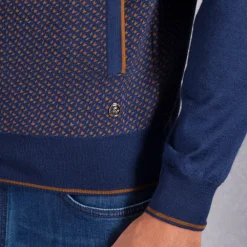 Discount Knit Mockneck Blouson Mens Knitwear