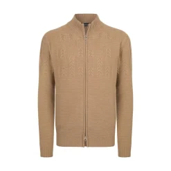 Fashion Knit Mockneck Zip Sweater Mens Knitwear