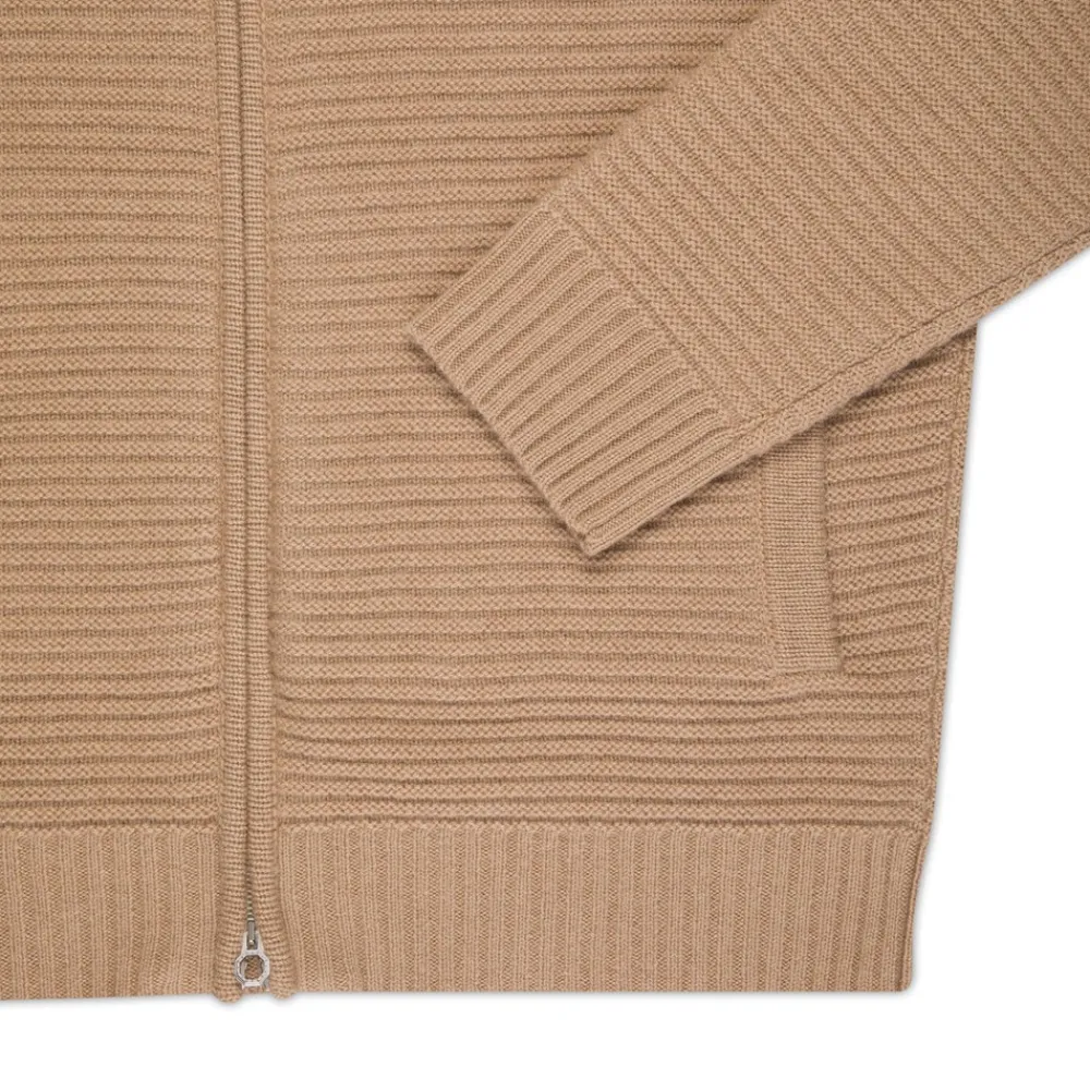Fashion Knit Mockneck Zip Sweater Mens Knitwear