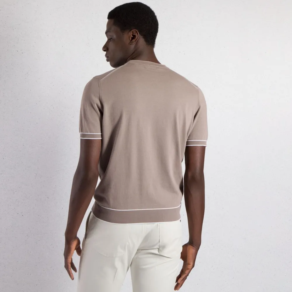 Best Sale Knit Short Sleeve Crewneck Sweater Mens Knitwear