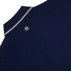 Store Knit Short Sleeve Four-Button Polo Mens Knitwear