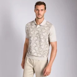 Online Knit Short Sleeve Polo Mens Knitwear