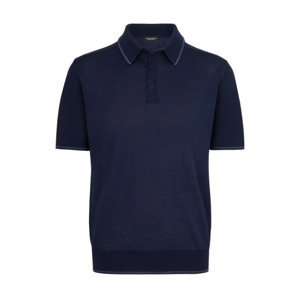 Cheap Knit Short Sleeve Three-Button Polo Mens Knitwear