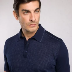 Cheap Knit Short Sleeve Three-Button Polo Mens Knitwear