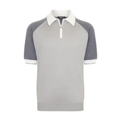Clearance Knit Short Sleeve Zip Polo Mens Knitwear