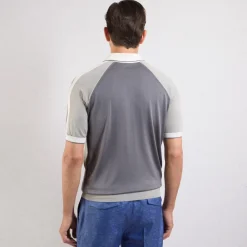 Clearance Knit Short Sleeve Zip Polo Mens Knitwear