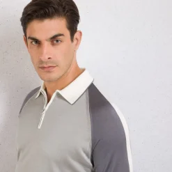 Clearance Knit Short Sleeve Zip Polo Mens Knitwear