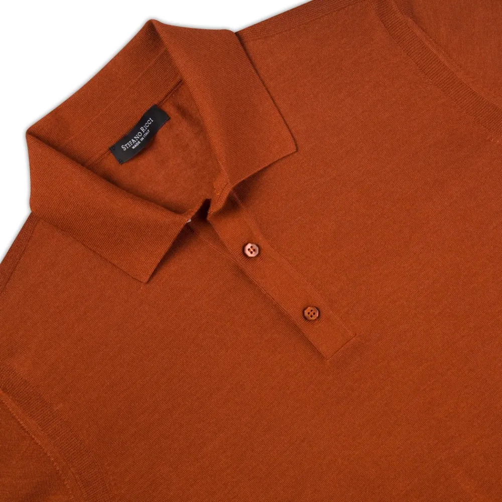 Clearance Knit Three-Button Polo Mens Knitwear