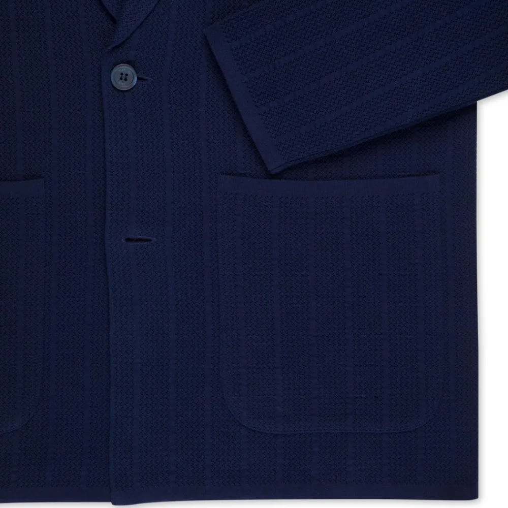 Online Knit Two-Button Jacket Mens Knitwear