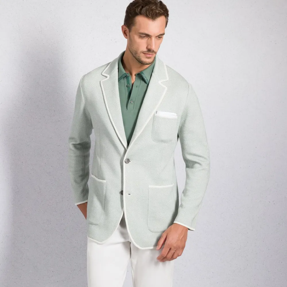 Cheap Knit Two-Button Jacket Mens Knitwear