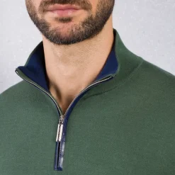 Best Knit Zip Mockneck Sweater Mens Knitwear