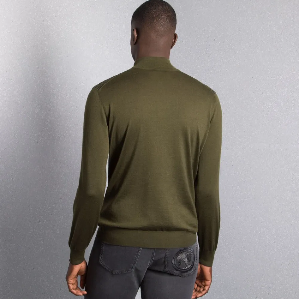 Hot Knit Zip Mockneck Sweater Mens Knitwear