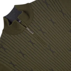 Hot Knit Zip Mockneck Sweater Mens Knitwear
