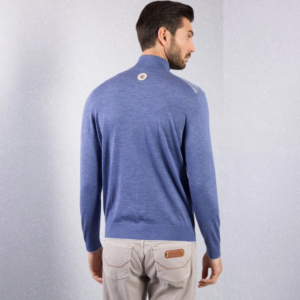Fashion Knit Zip Mockneck Sweater Mens Knitwear