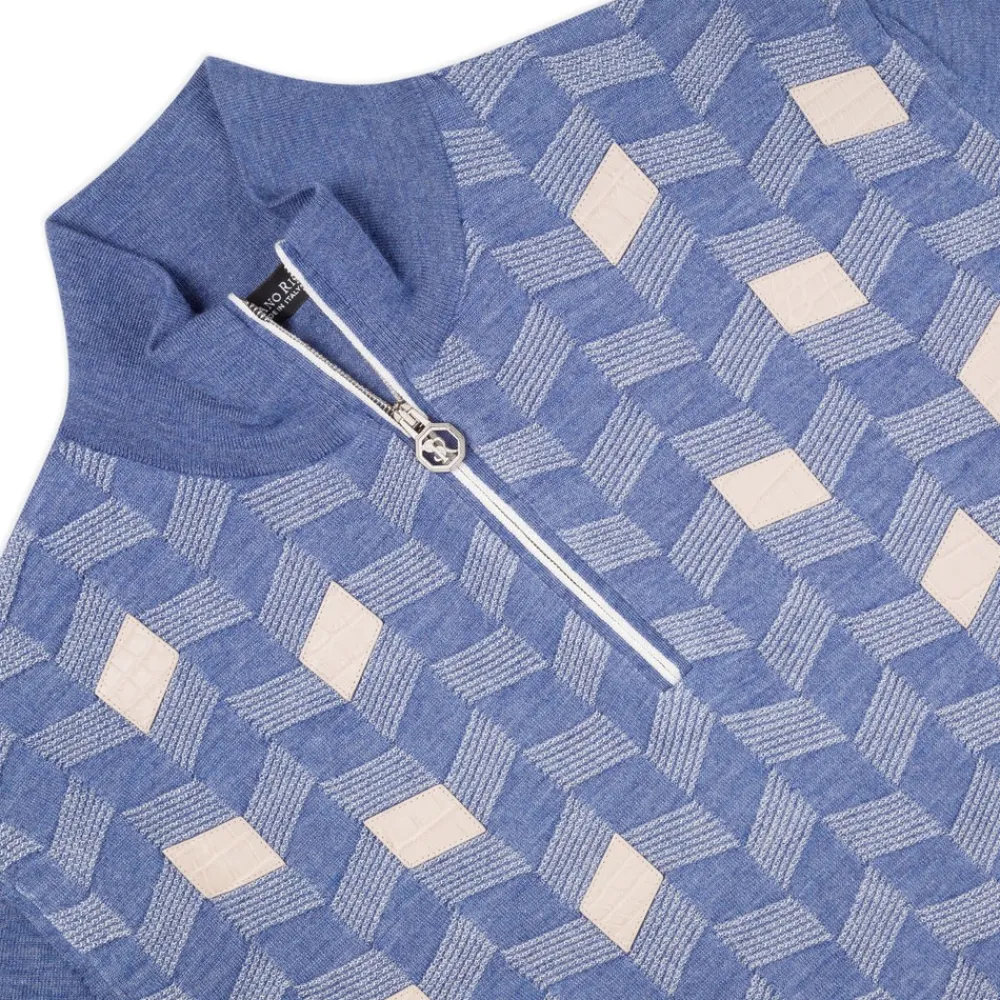 Fashion Knit Zip Mockneck Sweater Mens Knitwear