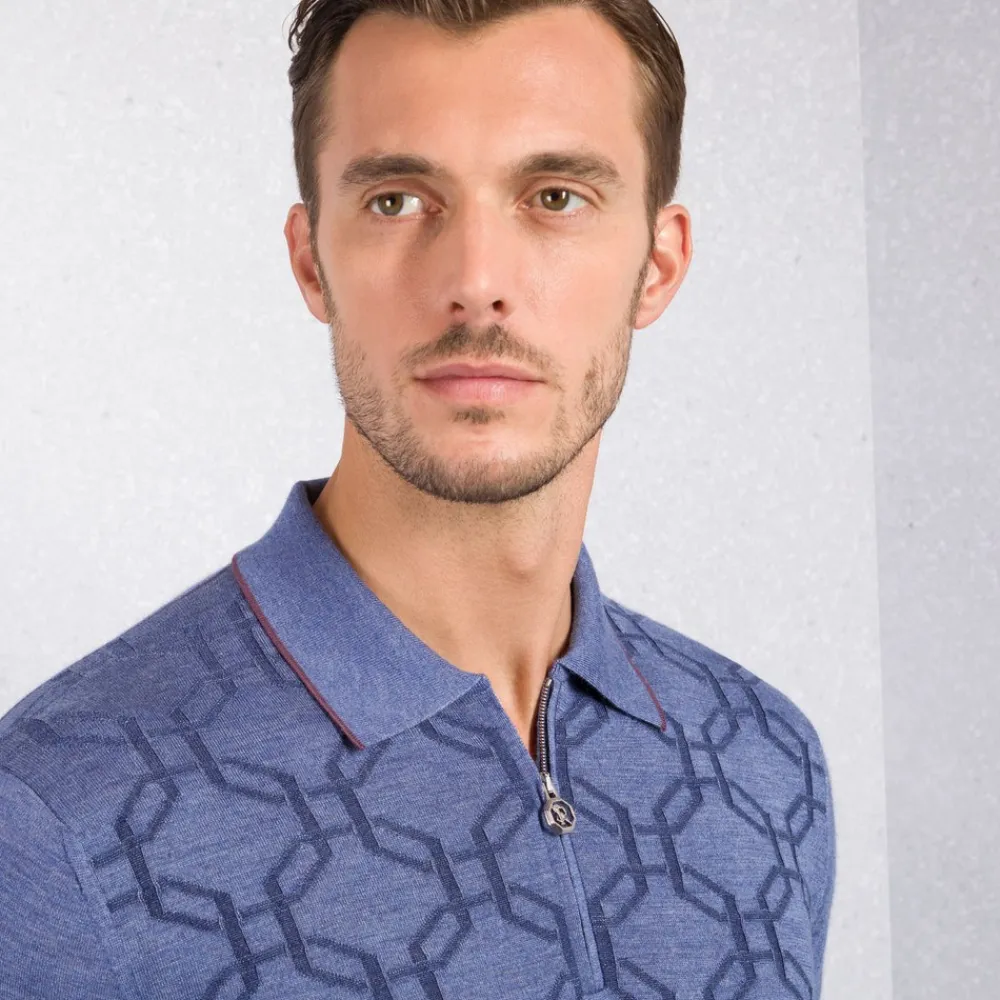 Store Knit Zip Polo Mens Last Sizes