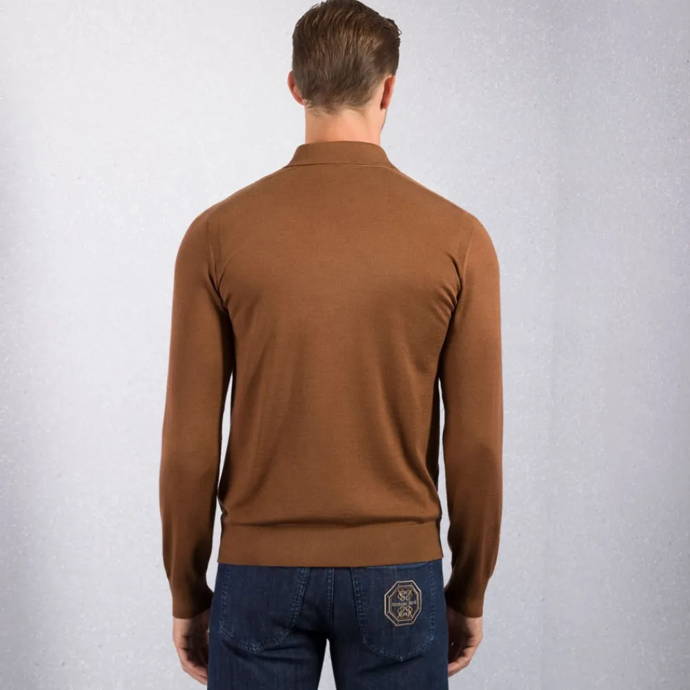 Online Knit Zip Polo Mens Knitwear