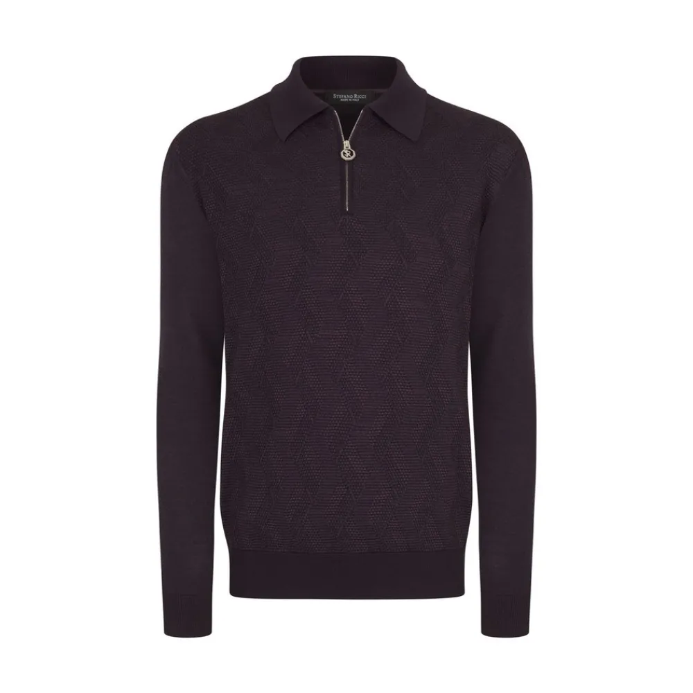 Online Knit Zip Polo Mens Last Sizes