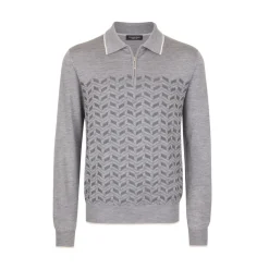 Online Knit Zip Polo Mens Knitwear