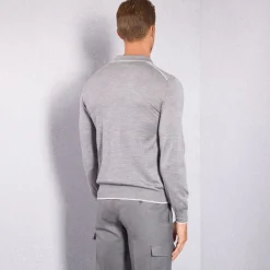 Online Knit Zip Polo Mens Knitwear