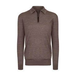 Online Knit Zip Polo Mens Knitwear