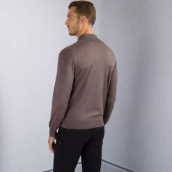 Online Knit Zip Polo Mens Knitwear