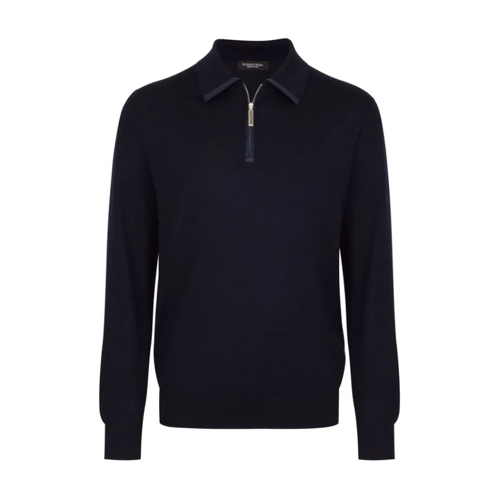 New Knit Zip Polo Mens Knitwear