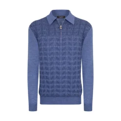 Fashion Knit Zip Polo Mens Last Sizes