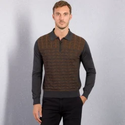 Best Knit Zip Polo Mens Knitwear